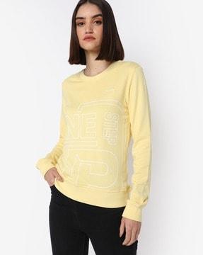 typographic print crew-neck sweatshirt