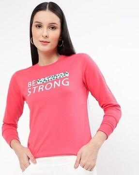 typographic print crew-neck sweatshirt