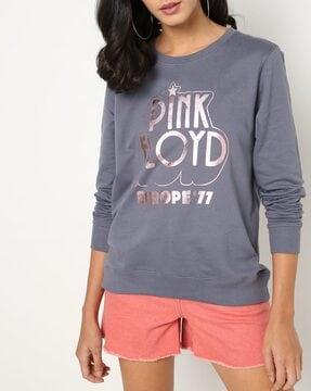 typographic print crew-neck sweatshirt