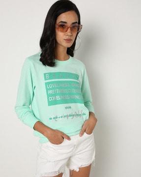 typographic print crew-neck sweatshirt