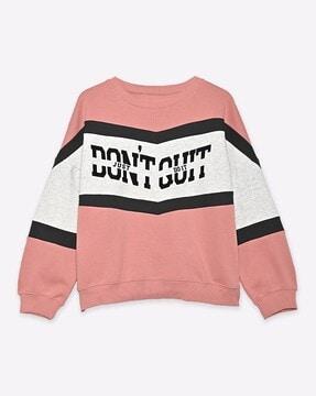 typographic print crew-neck sweatshirt