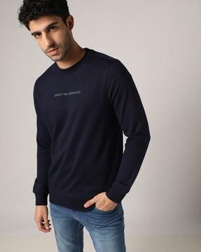 typographic print crew-neck sweatshirt