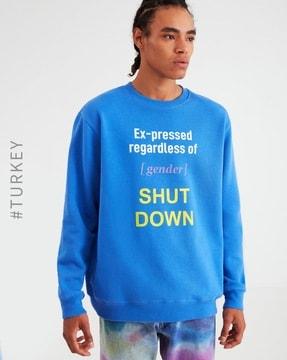 typographic print crew-neck sweatshirt