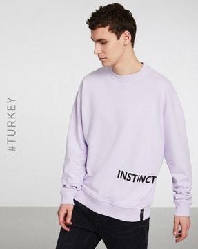 typographic print crew-neck sweatshirt