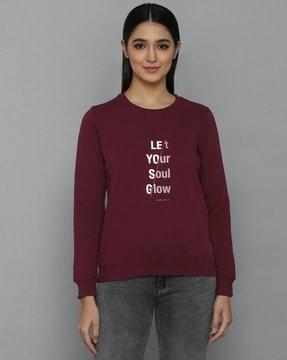 typographic print crew-neck sweatshirt