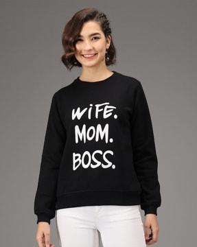 typographic print crew-neck sweatshirt