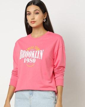 typographic print crew-neck sweatshirt