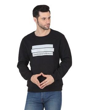 typographic print crew-neck sweatshirt