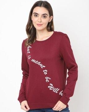 typographic print crew-neck sweatshirt