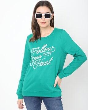 typographic print crew-neck sweatshirt