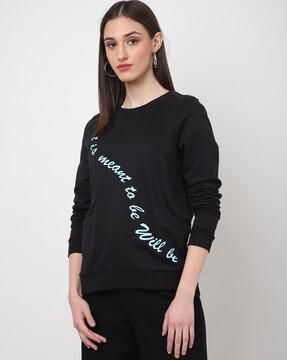 typographic print crew-neck sweatshirt