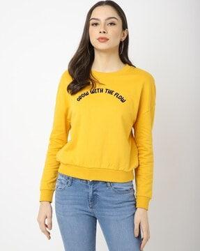 typographic print crew-neck sweatshirt