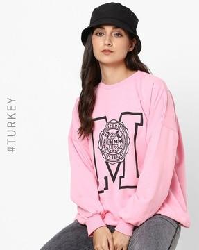 typographic print crew-neck sweatshirt