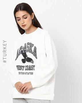 typographic print crew-neck sweatshirt