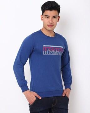 typographic print crew-neck sweatshirt