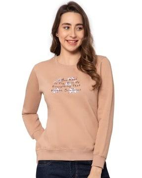 typographic print crew-neck sweatshirt