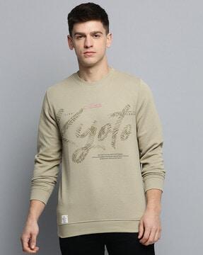 typographic print crew-neck sweatshirt