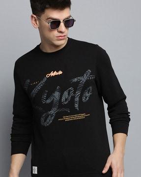 typographic print crew-neck sweatshirt