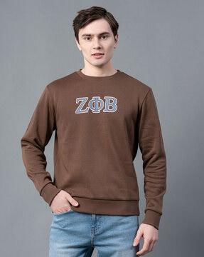 typographic print crew-neck sweatshirt