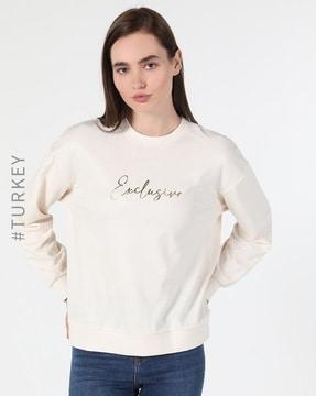 typographic print crew-neck sweatshirt