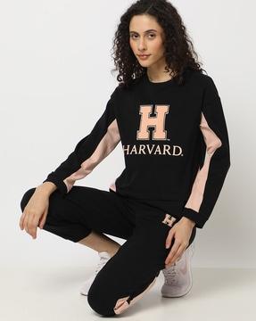 typographic print crew-neck sweatshirt