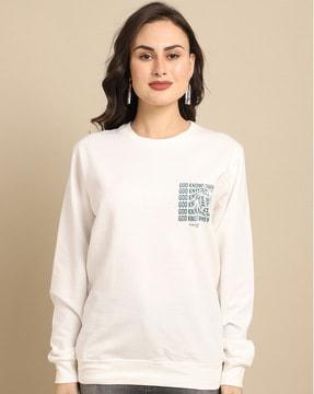 typographic print crew-neck sweatshirt