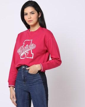 typographic print crew-neck sweatshirt