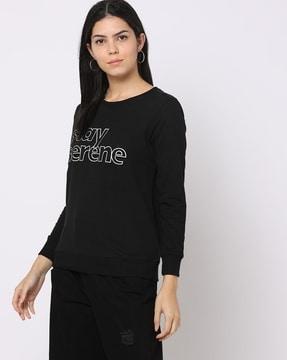 typographic print crew-neck sweatshirt