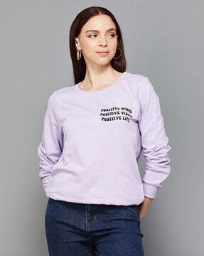 typographic print crew-neck sweatshirt