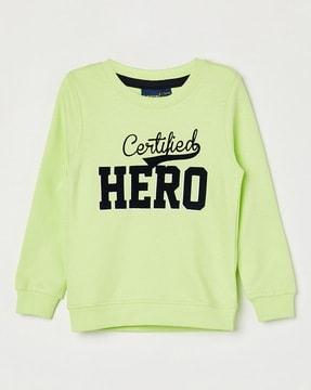 typographic print crew-neck sweatshirt