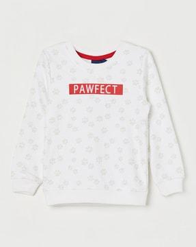 typographic print crew-neck sweatshirt