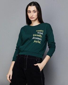 typographic print crew-neck sweatshirt