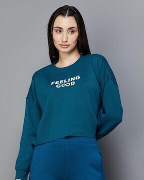 typographic print crew-neck sweatshirt