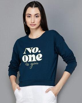 typographic print crew-neck sweatshirt