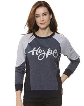 typographic print crew-neck sweatshirt