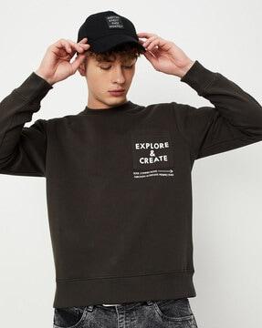 typographic print crew-neck sweatshirt