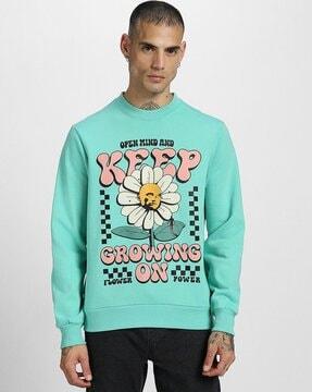 typographic print crew-neck sweatshirt