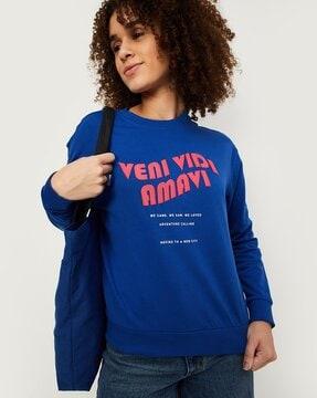 typographic print crew-neck sweatshirt