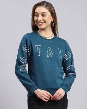 typographic print crew-neck sweatshirt