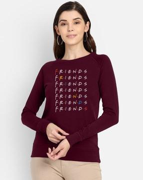 typographic print crew-neck sweatshirt