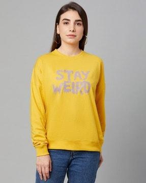 typographic print crew-neck sweatshirt