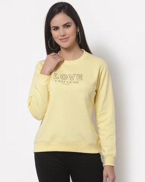 typographic print crew-neck sweatshirt