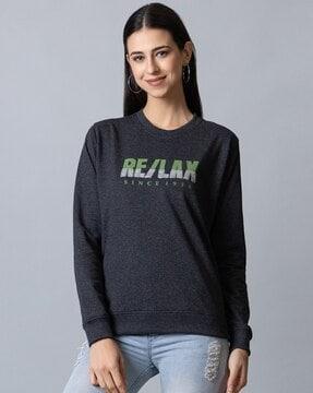 typographic print crew-neck sweatshirt