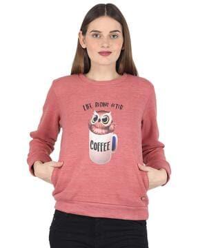 typographic print crew-neck sweatshirt