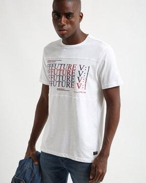 typographic print crew-neck t-shirt