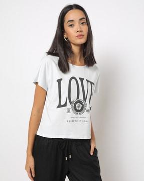 typographic print crew-neck t-shirt