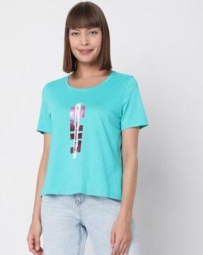 typographic print crew-neck t-shirt