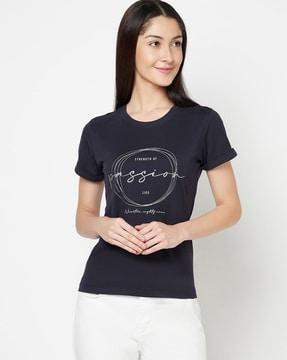typographic print crew-neck t-shirt