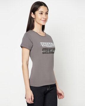 typographic print crew-neck t-shirt