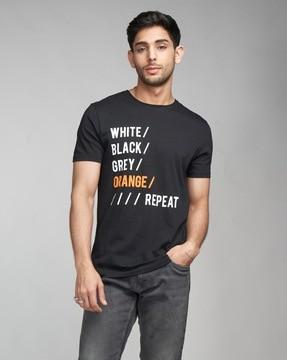 typographic print crew-neck t-shirt